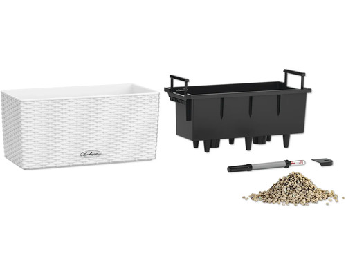 Kvetináč so zavlažovacím systémom, ukazovateľom hladiny vody a keramzitom