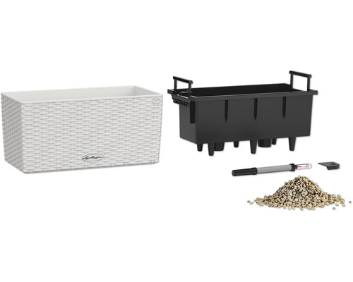 Kvetináč so zavlažovacím systémom a príslušenstvom