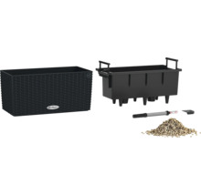 Obdĺžnikový kvetináč so zavlažovacím systémom a príslušenstvom