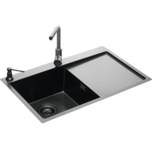 Nerezový drez Concept NANO coat TITANIA ľavý DNN1045dsl 780 x 500 mm DNN1045dsl