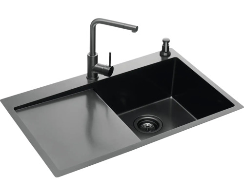 Drez s odkvapkávacou plochou, batériou a dávkovačom mydla