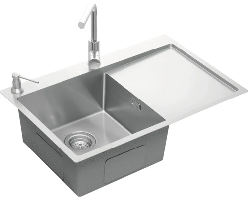 Nerezový drez Concept NANO coat ľavý DNN1045ssl 500 x 780 mm DNN1045ssl