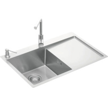 Nerezový drez Concept NANO coat ľavý DNN1045ssl 500 x 780 mm DNN1045ssl
