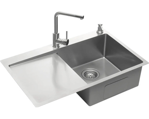 Nerezový drez Concept NANO coat pravý DNN1045ssr 500 x 780 mm DNN1045ssr