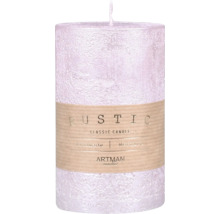 Rustikálna stĺpová sviečka s papierovým pásikom