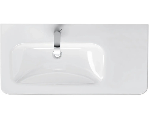 Keramické umývadlo s batériou zhora