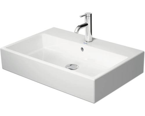 Obdĺžnikové keramické umývadlo s vodovodnou batériou