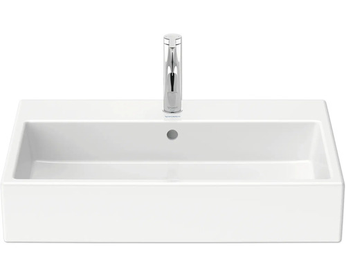 Obdĺžnikové umývadlo na dosku zo sanitárnej keramiky s armatúrou