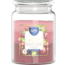 Vonná sviečka v skle s etiketou ovocia