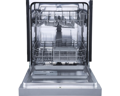 Otvorená umývačka riadu s košmi na riad