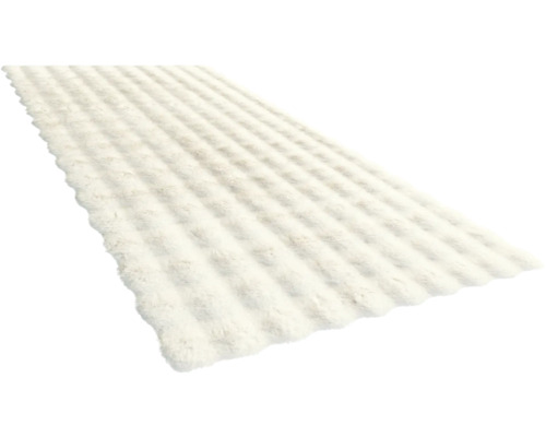 Mäkký koberec s vysokým vlasom a rebrovaným vzorom