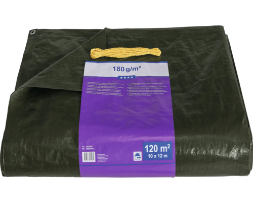 Krycia plachta s očkami, 10 x 12 metrov, 180 gramov na meter štvorcový