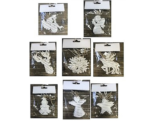 Sada ozdôb na vianočný stromček s rôznymi motívmi v balení