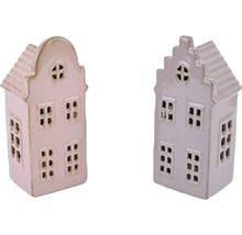 Dva dekoratívne domy z keramiky