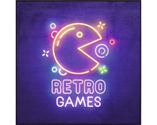 Neónová reklama s motívom retro hier