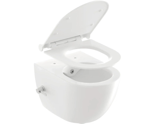 Závesný bidet s otvoreným vekom