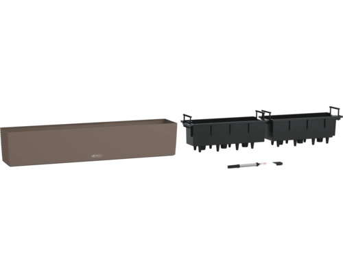 Truhlík Lechuza Balconera so zavlažovacím systémom a zásobníkom na zeminu