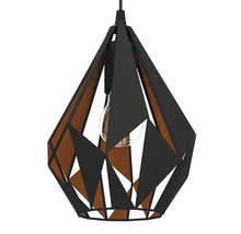 Závesná lampa s geometrickým dizajnom a dekoratívnou žiarovkou