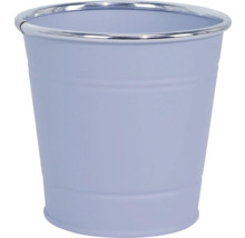 Kvetináč z kovu so strieborným okrajom