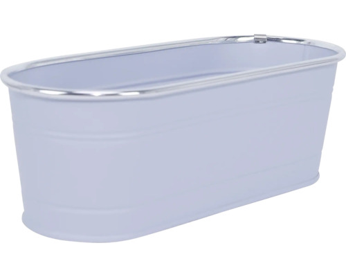 Dekoratívna zinková vaňa so strieborným okrajom