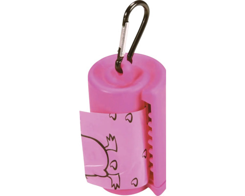 Zásobník na vrecká na psie exkrementy s karabínou a vrecká na psie exkrementy