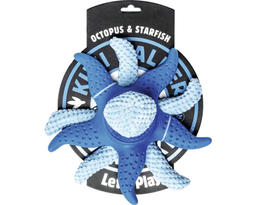 Modrá hračka pre psov chobotnica a hviezdica na karte