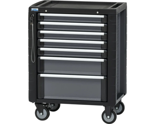 Dielenský vozík so siedmimi zásuvkami a kolieskami