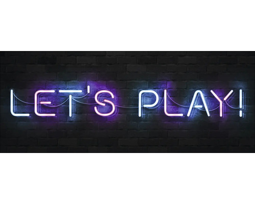 Sklenený obraz Neon Lets Play 50x125 cm