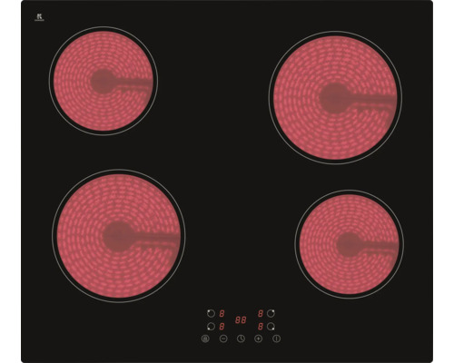 Sklokeramická varná doska so štyrmi varnými zónami