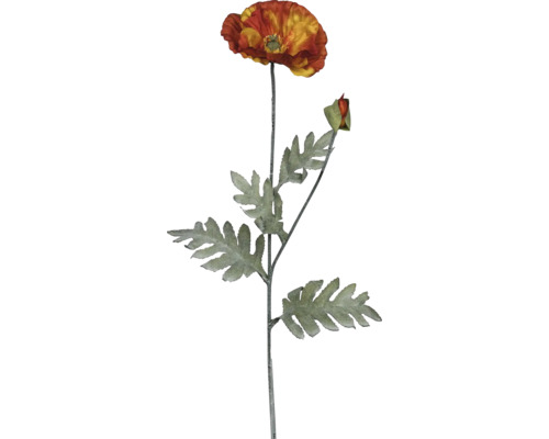 Vlčí mak umelá kvetina 73 cm oranžová
