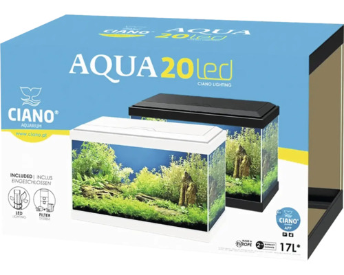 Akvárium Ciano Aqua 20 LED v krabici s LED osvetlením a filtračným systémom