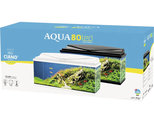 Akvarijný set Ciano Aqua 80 LED s filtrom, kúrením a LED osvetlením