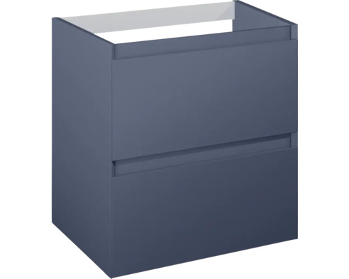 Kúpeľňová skrinka pod umývadlo Jungborn DECEM navy modrá 600 x 635 x 458 mm 168998 Skrinka pod umývadlo s dvomi zásuvkami