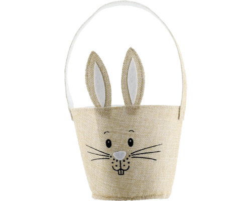 Veľkonočný košík s motívom zajačika a rúčkou