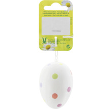 Dekoratívne veľkonočné vajíčko s bodkami na zavesenie