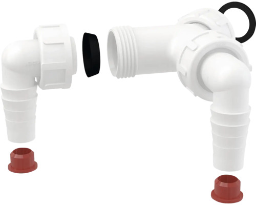 Koncový kus veporit biela VP-P148 Inštalačná súprava pre vodovodný kohútik, rohový diel a T-kus