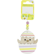 Závesná dekorácia kuriatko vo vajci z dreva