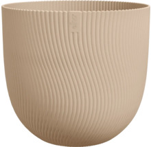 Béžový kvetináč s vlnitou štruktúrou