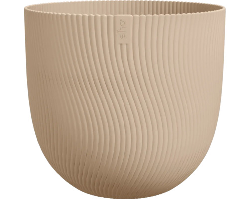 Béžový kvetináč s vlnitou štruktúrou