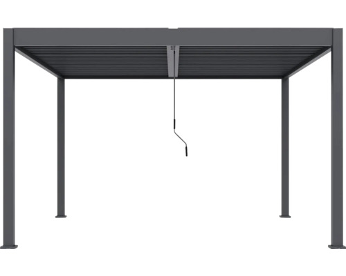 Pergola s lamelovou strechou a kľukou