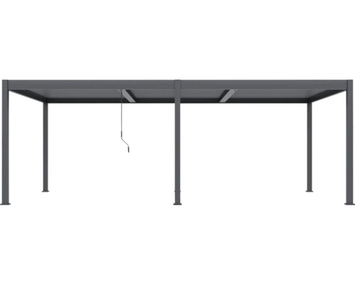 Pergola s kľukovým mechanizmom na ochranu pred slnkom