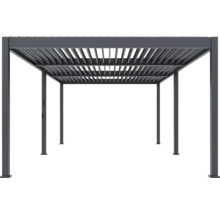 Kovová pergola s lamelovou strechou do záhrady
