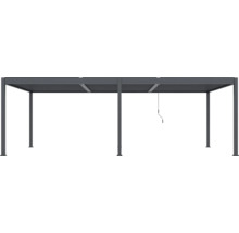 Pergola s lamelovou strechou a kľukovým mechanizmom