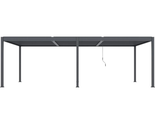 Pergola s lamelovou strechou a kľukovým mechanizmom