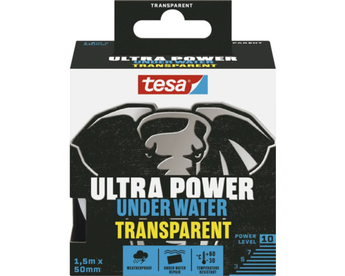 Vodotesná lepiaca páska Tesa Ultra Power Underwater Transparent 1,5 m x 50 mm