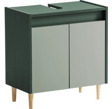 Skrinka pod umývadlo s dvomi dvierkami a drevenými nohami