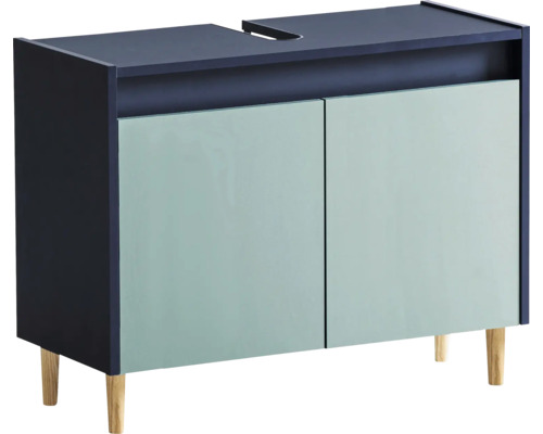 Skrinka pod umývadlo s dvomi dvierkami a drevenými nožičkami