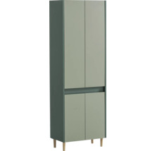 Vysoká skriňa so štyrmi dverami a nožičkami