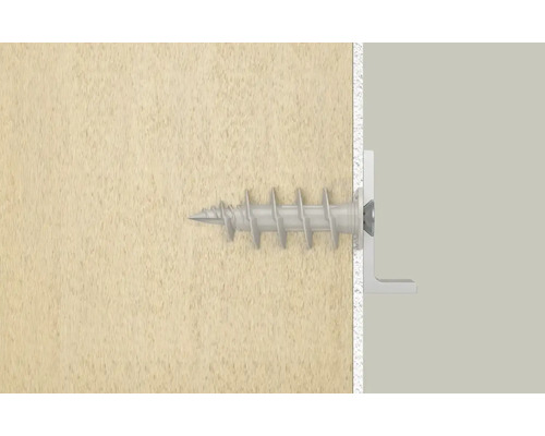 Plastová hmoždinka v upevnení na stenu