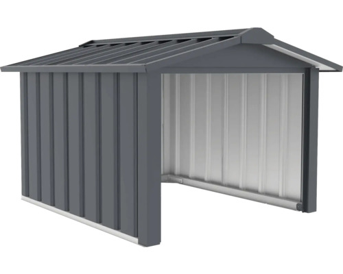 Kovová búda na náradie s pultovou strechou